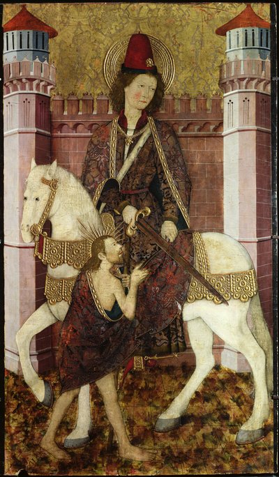 St. Martin teilt seinen Mantel von Master of Bonnat